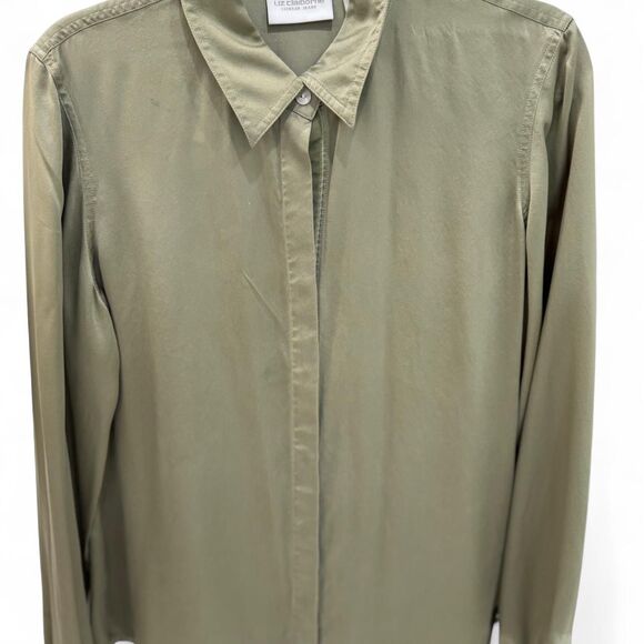 Liz Claiborne Women's Silk Olive Green Blouse - Picture 1 of 4